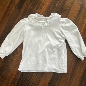 Shrimp & Grits Kids girls white top long sleeves, size: 3T